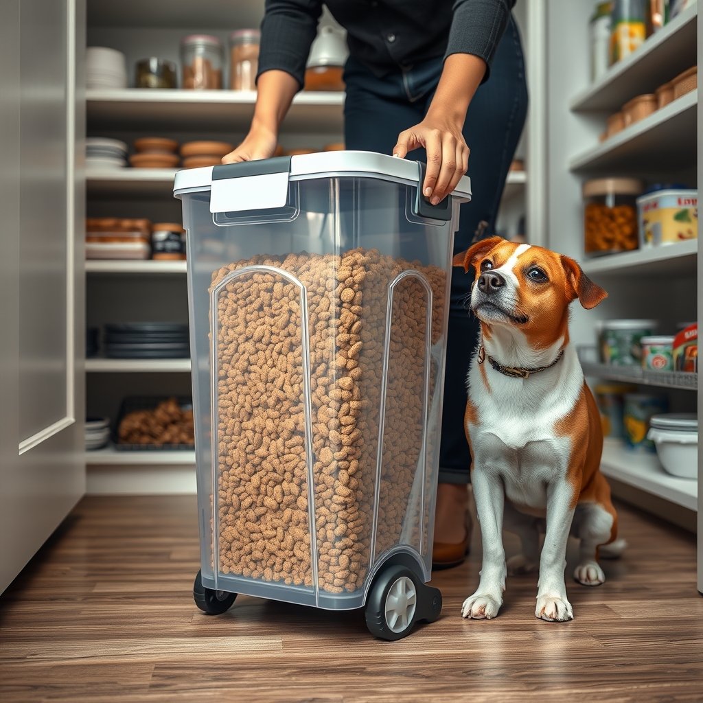 dog container in action