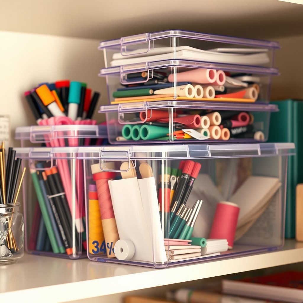 storage boxes in action