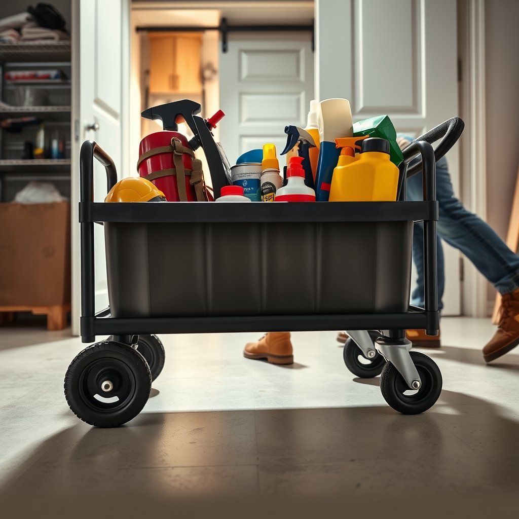 folding cart in action