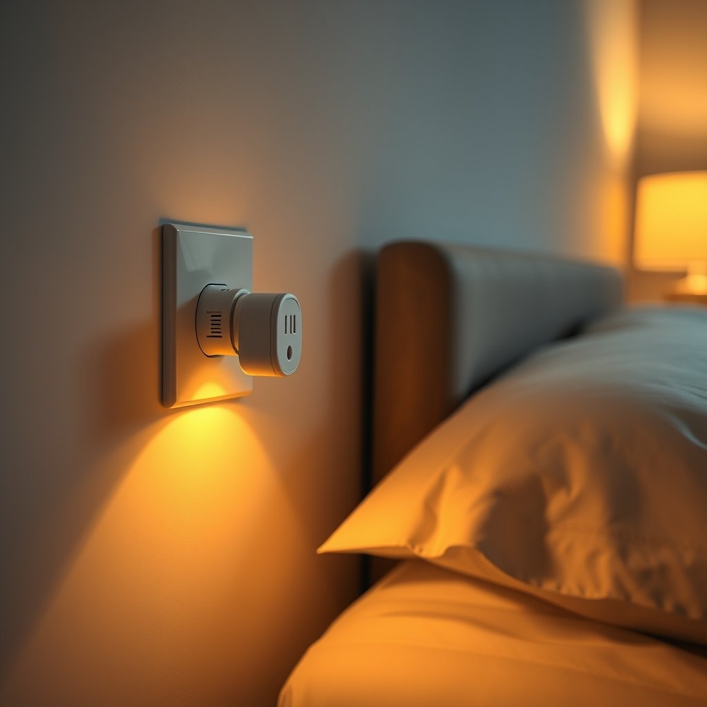 amber nightlight in action