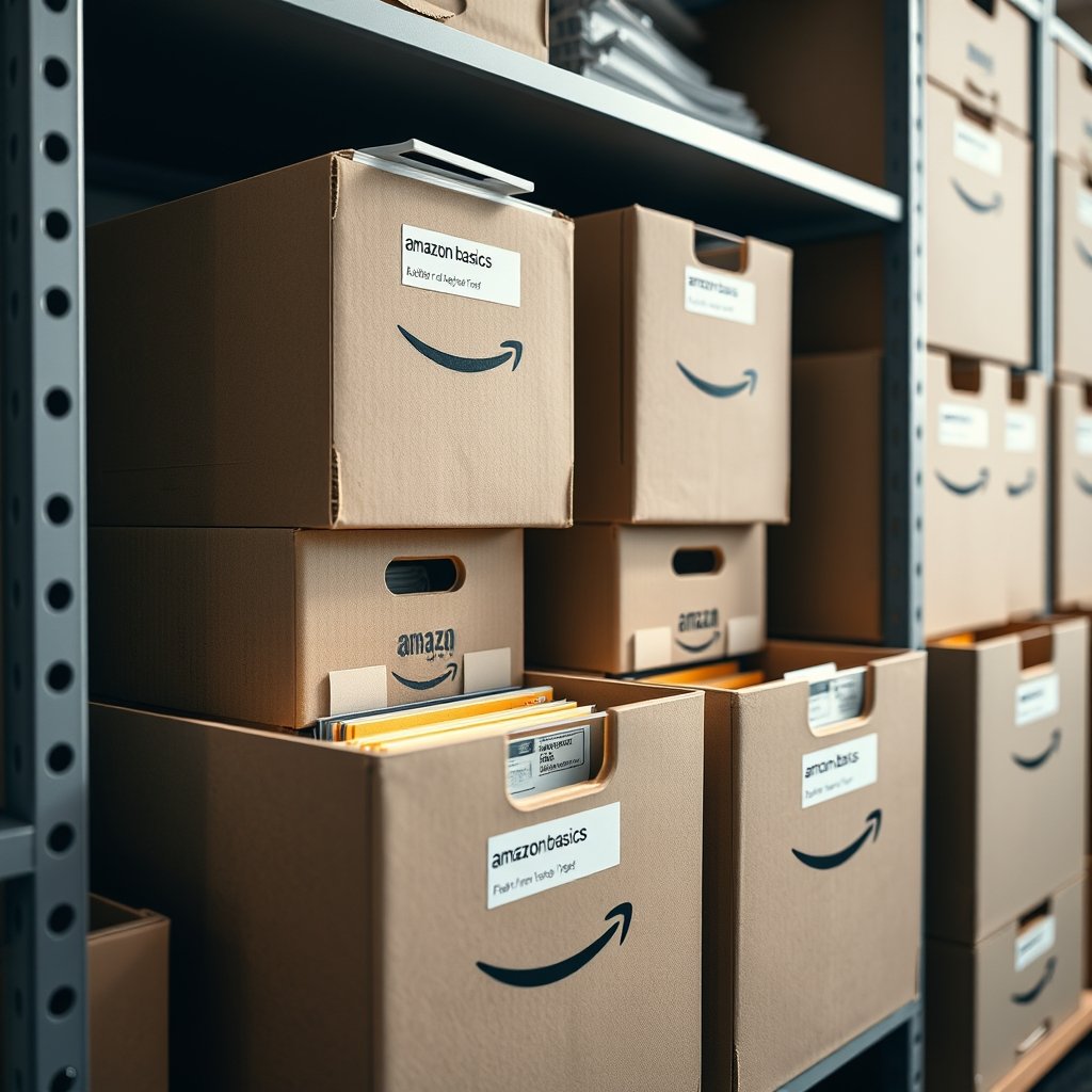storage boxes in action