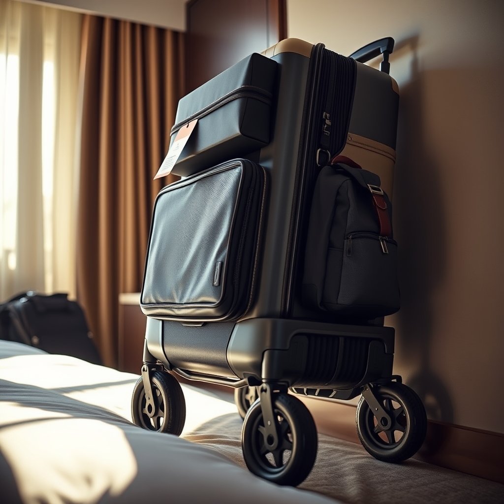luggage cart in action