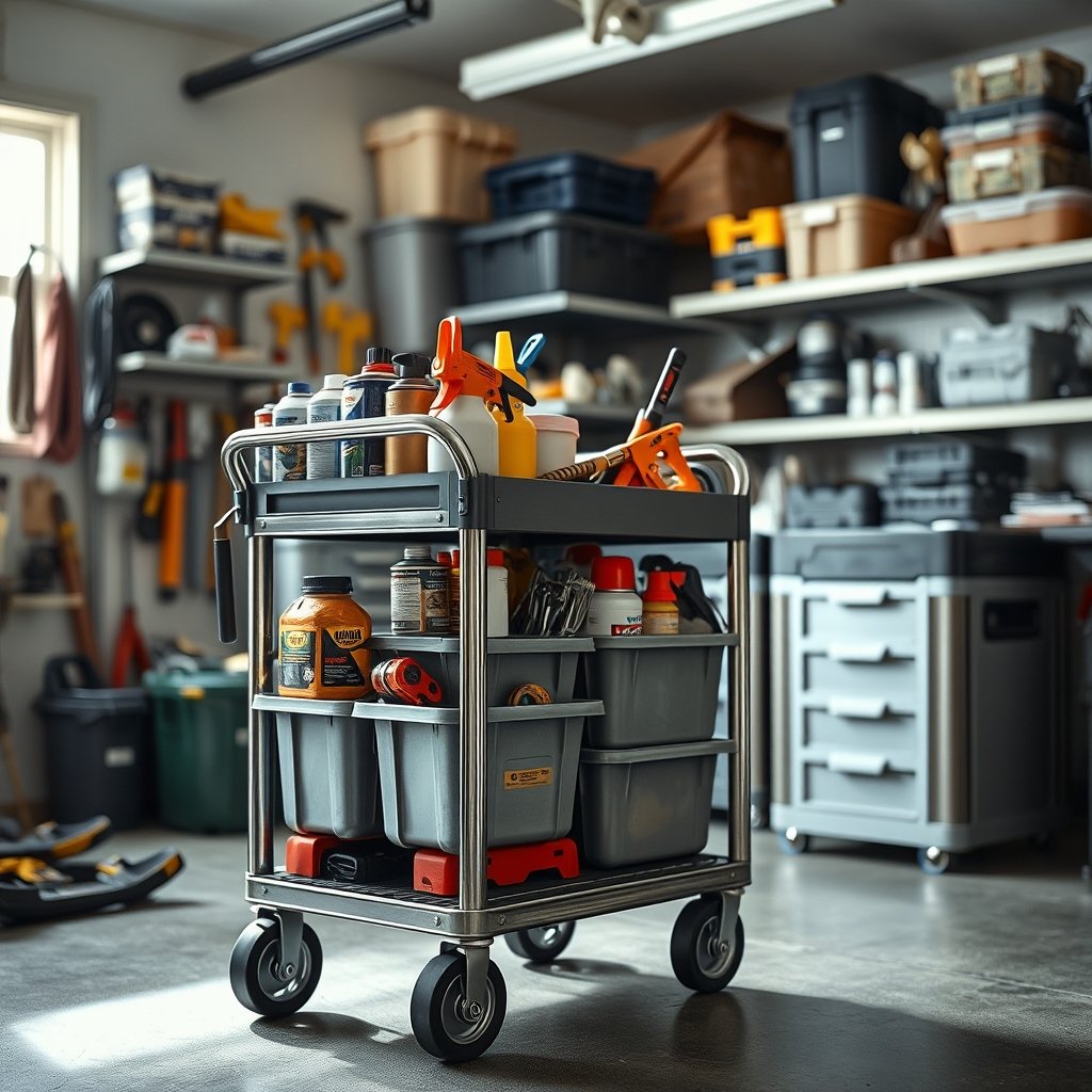 utility cart in action