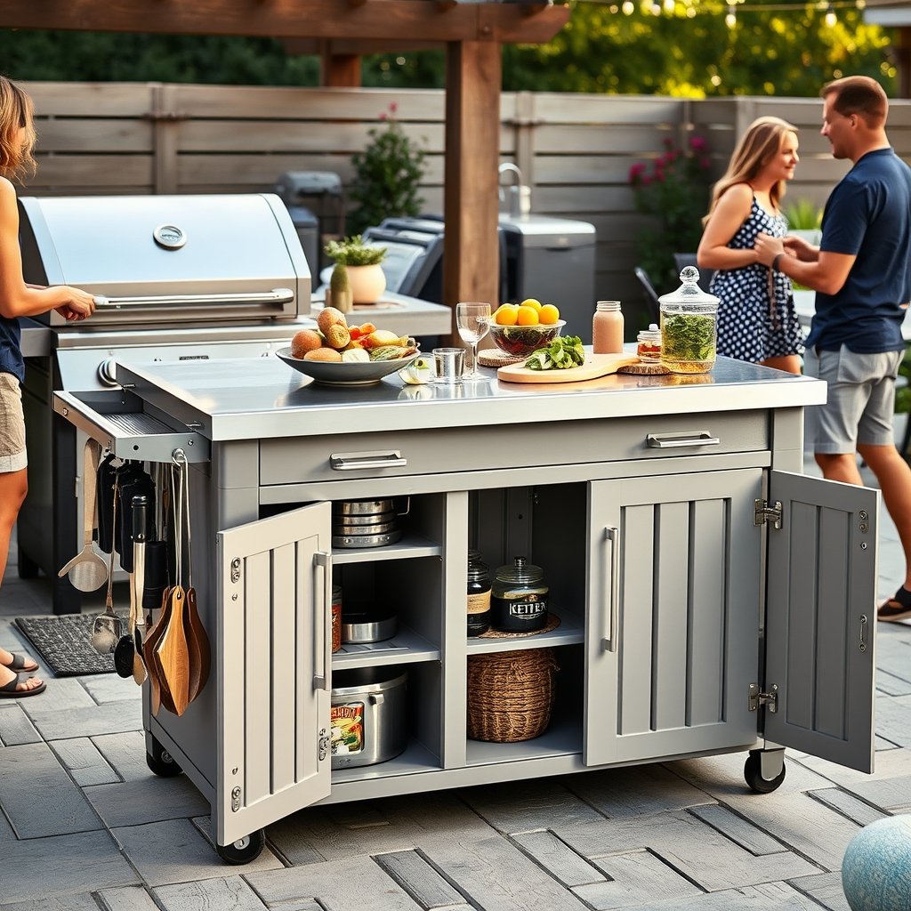 outdoor table in action