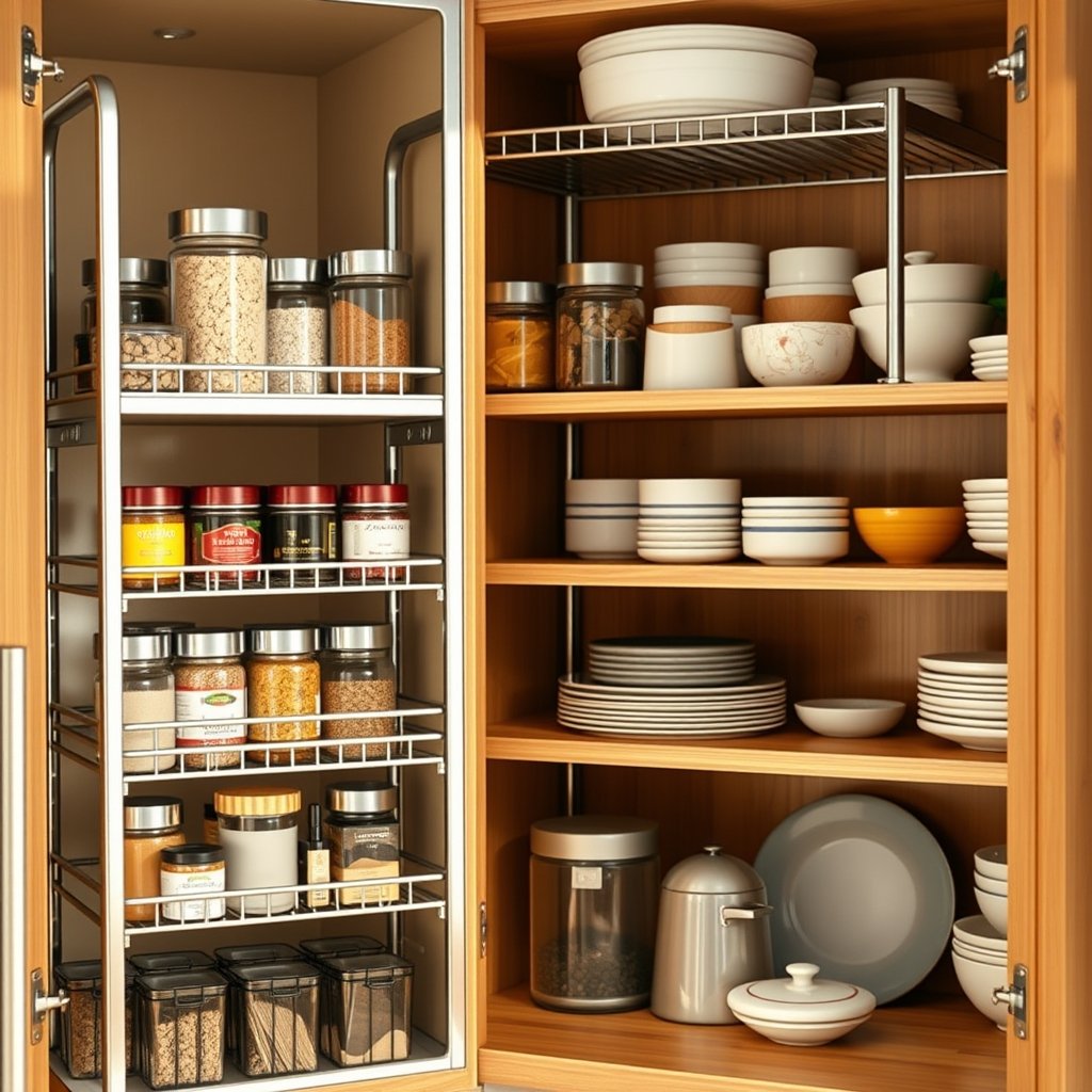 cabinet organizer in action