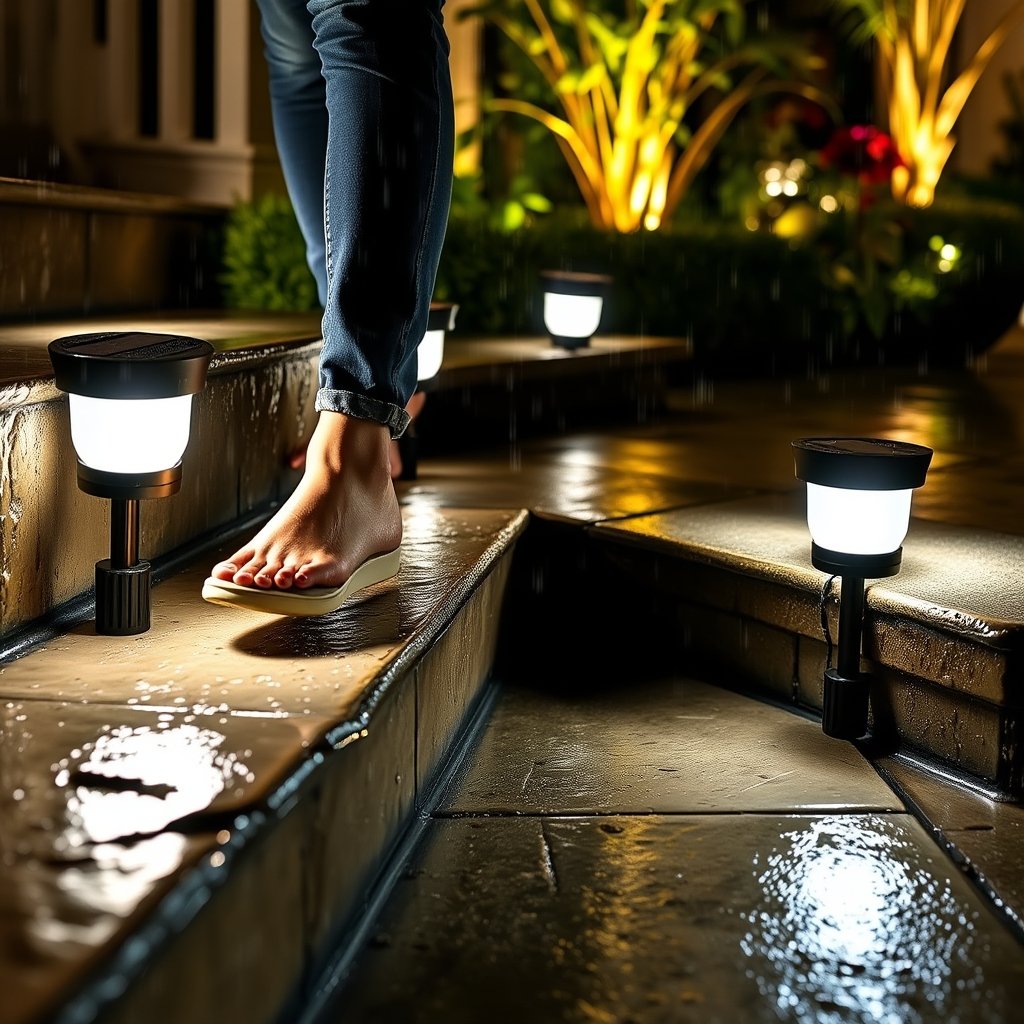 solar lights in action