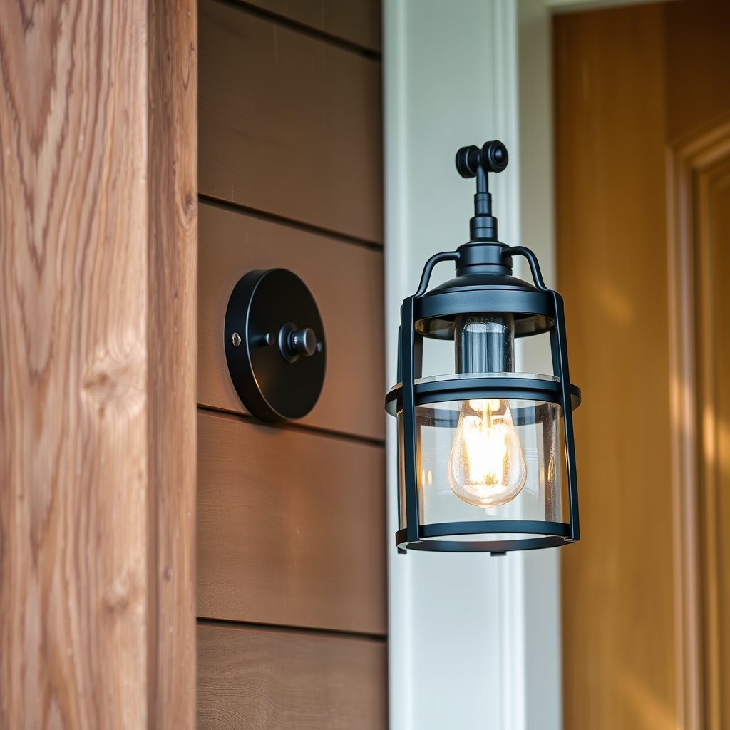 outdoor sconce in action