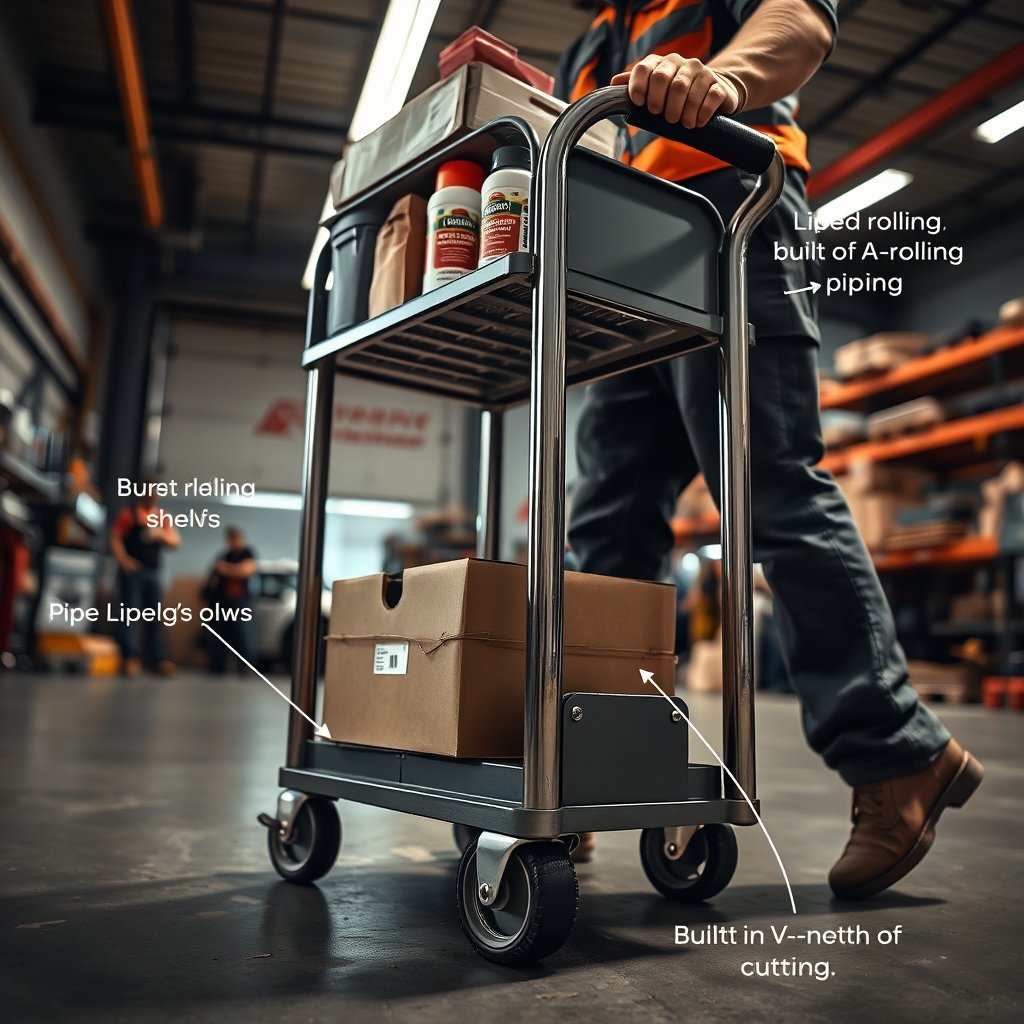 utility cart in action