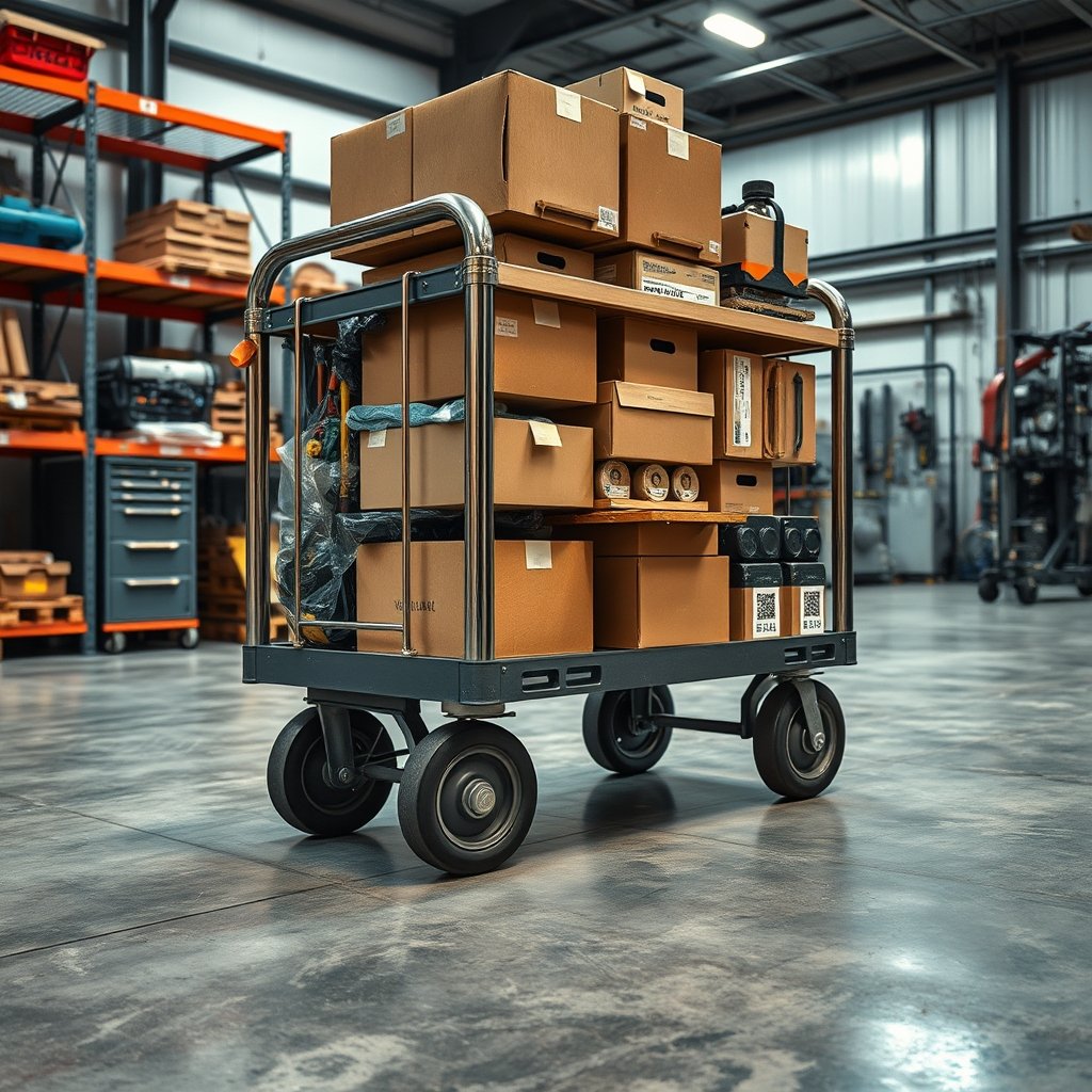 utility cart in action