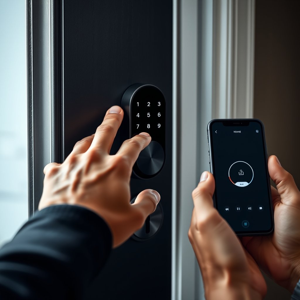 wifi deadbolt in action