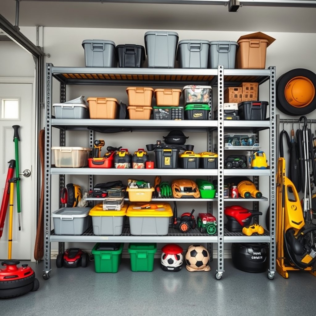 garage shelving in action