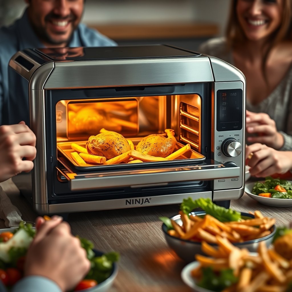 air fryer in action