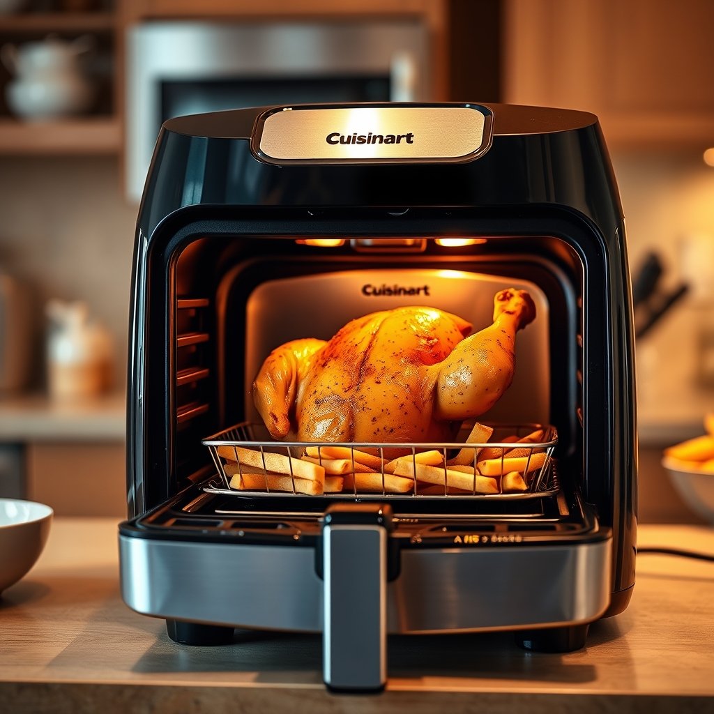 air fryer in action